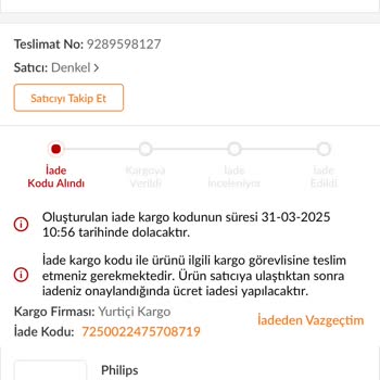Ürün İadesinde Yaşanan Sorun
