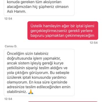 İptal Edilemeyen Sipariş Ve Saygısız Hizmet