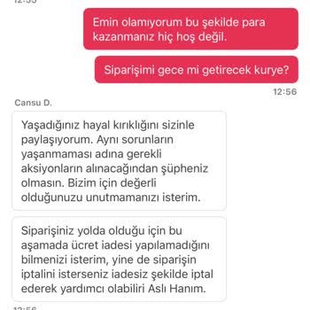 İptal Edilemeyen Sipariş Ve Saygısız Hizmet