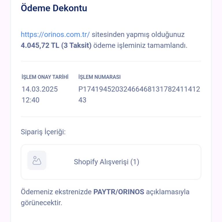 Orinos Petshop'tan Şüpheli İşlem Ve İade Talebi