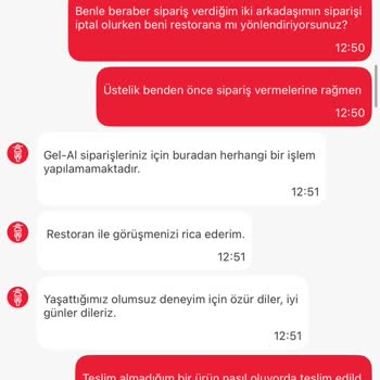 Canlı Destek İlgisizliği Ve Yanlış Sipariş Durumu