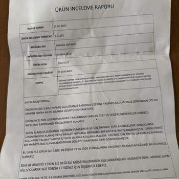 Armine Ürün İnceleme Sürecinde Hayal Kırıklığı