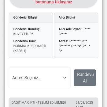 Kuryenet Kayaşehir Şubesi Teslimat Problemi