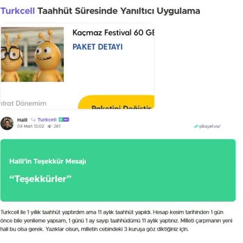 Taahhüt Süresindeki Yanıltıcı Uygulama