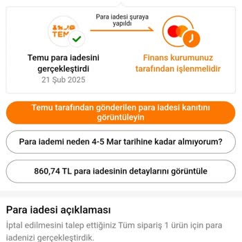 İade Edilmeyen Para: Temu Ve Banka Arasında Sıkıştım!