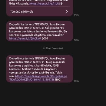 Sürat Kargo İle Teslimat Sorunu Ve İletişim Eksikliği