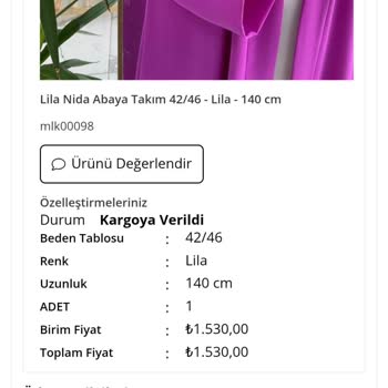 Kargoda Görünen Abaya Takımları Ve İade Sorunu