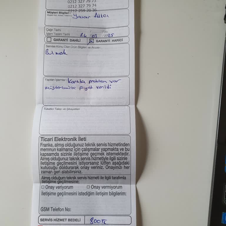 Yanıltıcı Servis Ücreti Ve Belirsiz Tamir Süreci
