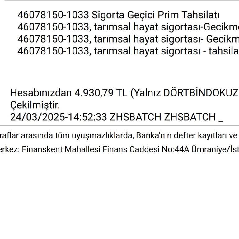 İzinsiz Hayat Sigortası Poliçesi Kesintisi