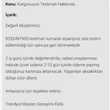Trendyol Kuponum Yandı, Destek Alamadım