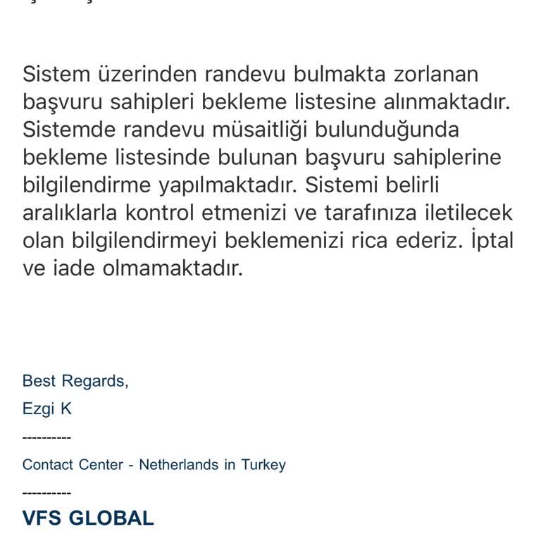 VFS Global Vize Türü Yanlışlığı Ve Düzeltme Sorunu