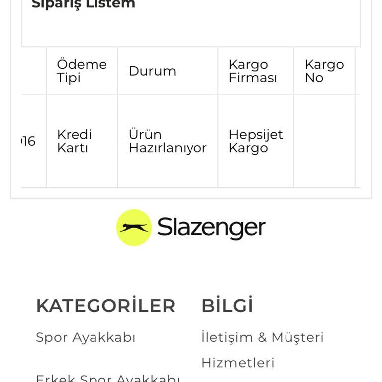 Slazenger İletişim Sorunları Ve İptal Edilemeyen Sipariş