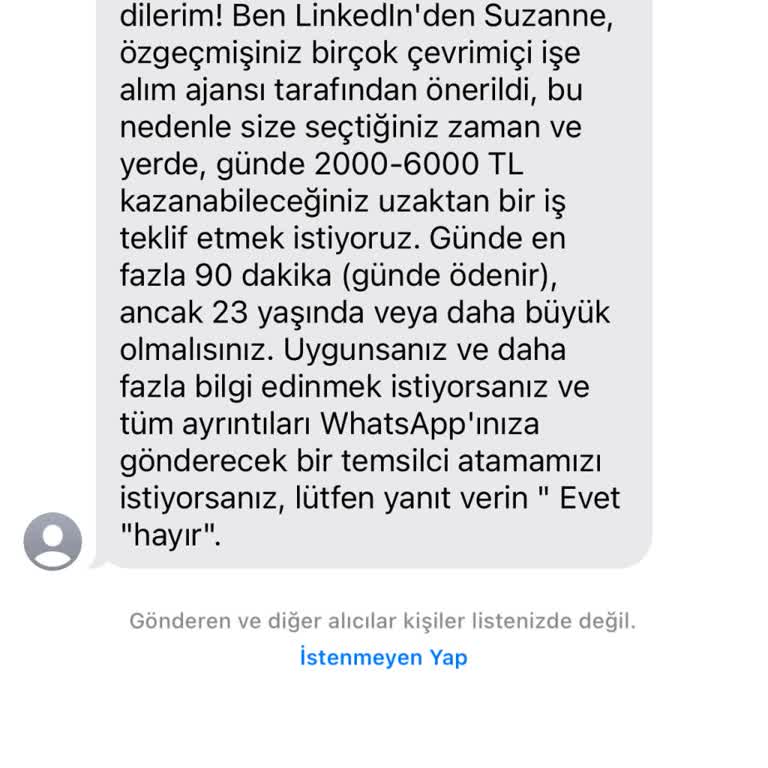 İzinsiz Mesajlar Ve Kişisel Bilgi Güvenliği Endişesi