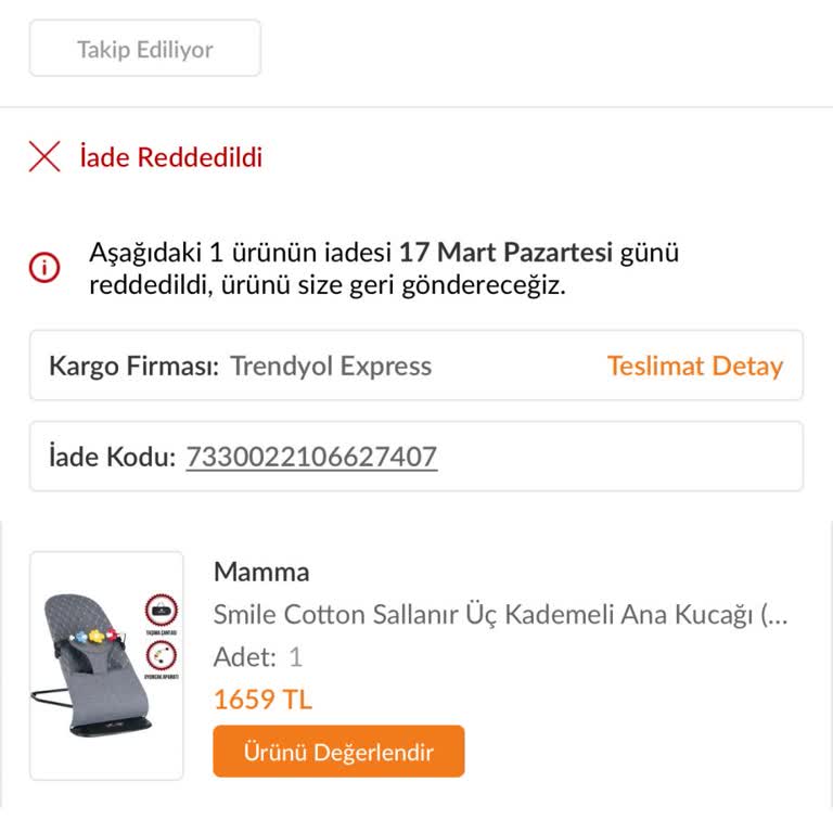 Yanlış Gerekçeyle Reddedilen İade Talebi