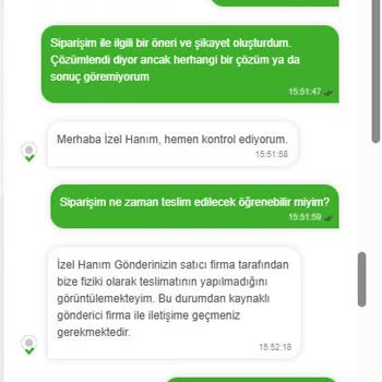 Kargom Fiziki Teslim Edilmeden Yola Çıkmış Görünüyor