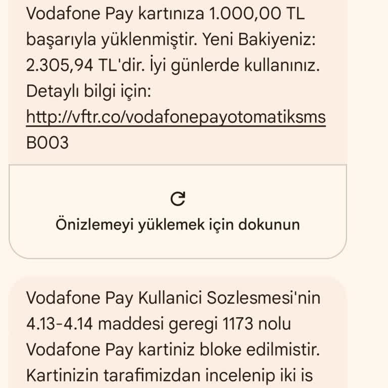 Vodafone Pay Kart Blokesiyle Mağduriyet Yaşadım