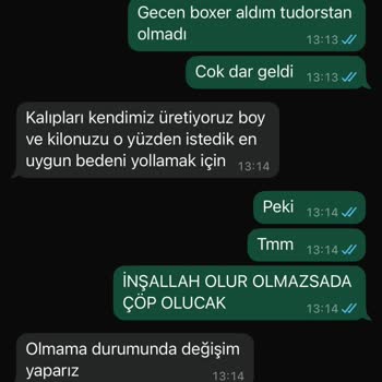 Yanlış Beden Ve İlgisiz Müşteri Hizmeti