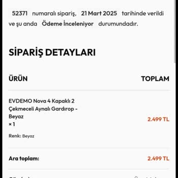 Mobesso'dan Aldığımız Gardırop İçin Ulaşılamayan Kargo Sorunu