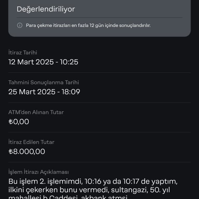 Papara ATM'de Çifte Çekim Sorunu Ve Uzayan Çözüm Süreci