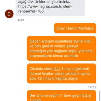 Migros Sanal Market Kampanya Sorunları Ve Ulaşılamayan Müşteri Hizmetleri