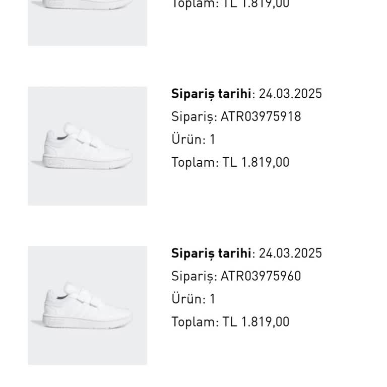 Adidas Sitesinde Değişim Ve Sipariş Sorunları