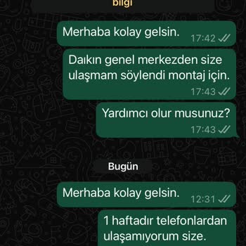 Montaj Tarihi Bekleyen Klima Mağduriyeti