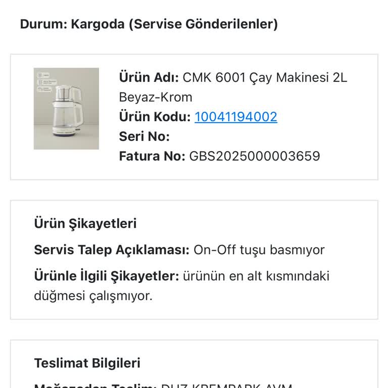 English Home'da Çay Makinesi Krizi: Ürün Mağazada Mahsur Kaldı!