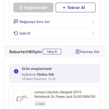Haksız Fiyat Artışı Ve Sipariş İptali