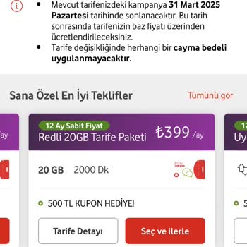 Vodafone Tarife Zammı Mağduriyeti