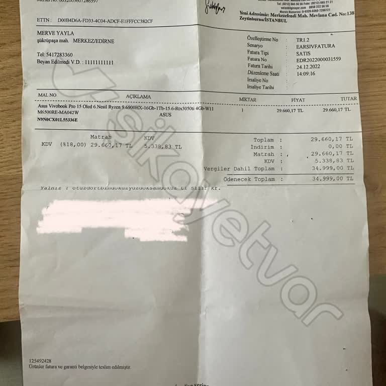 Vatan Bilgisayar'da Garanti Kapsamında Mağduriyet