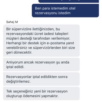 Rezervasyon İptali Sonrası Çözüm Bulamama Sorunu