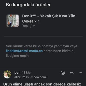Kalitesiz Ürün Ve İletişimsizlik Sorunu