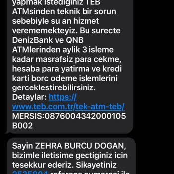 ATM Arızası Sonrası Kaybolan Para Ve Yetersiz Destek