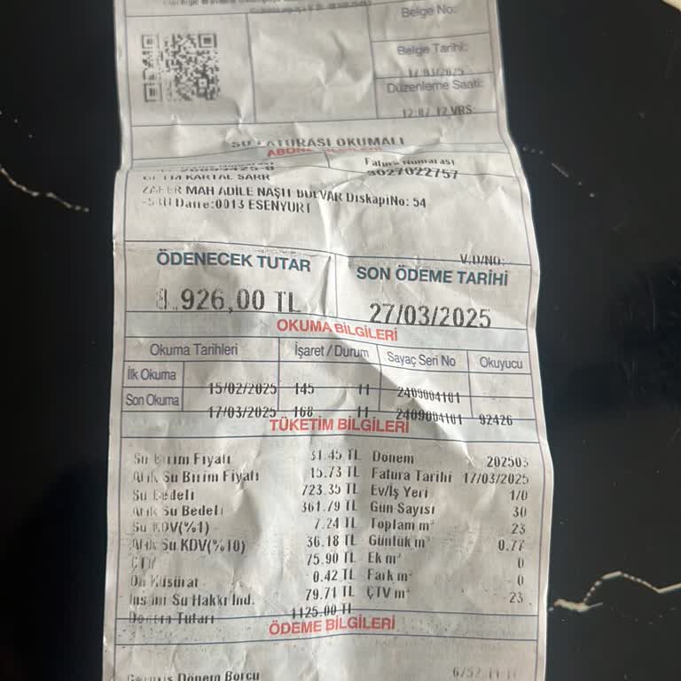 Fahiş Su Faturası Ve Çözülmeyen Tesisat Sorunu
