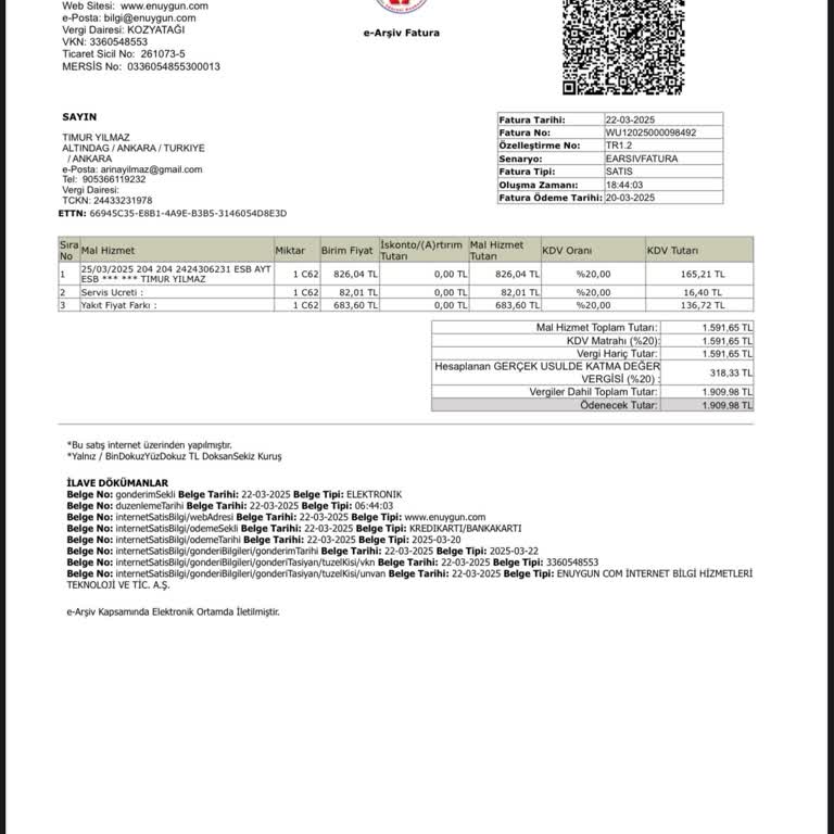 Yanlış Anlaşılan İade Süreci: Enuygun.com'da Encüzdan Sorunu