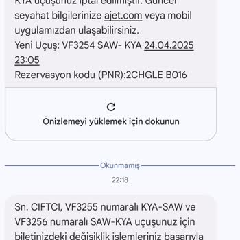 A Jet Bilet Değişiminde Yaşanan Sistemsel Hata