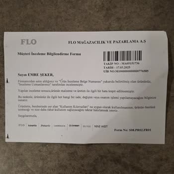 Garanti Kapsamında Red Edilen Ayakkabı Sorunu
