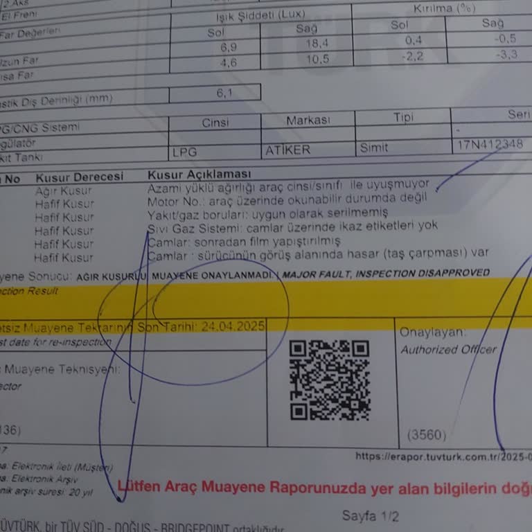 TÜVTÜRK Araç Net Ağırlığı Şikayetleri - Şikayetvar