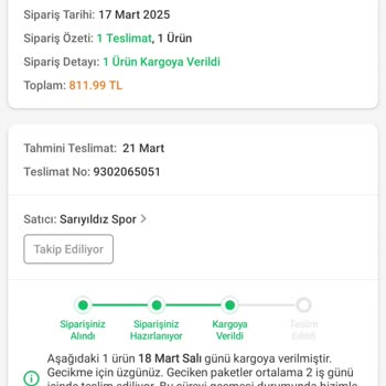 Trendyol'dan Aldığım Ürün Teslim Edilmiyor