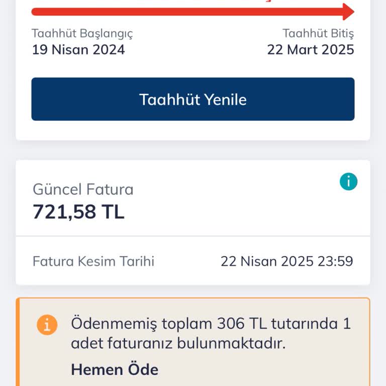 Taahhüt Süresi Dolmadan Geçişte Yüksek Fatura Şoku