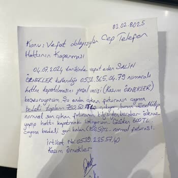 Vodafone Hattı İptal Talebinde Gecikme Ve Yanlış Borç Bildirimi