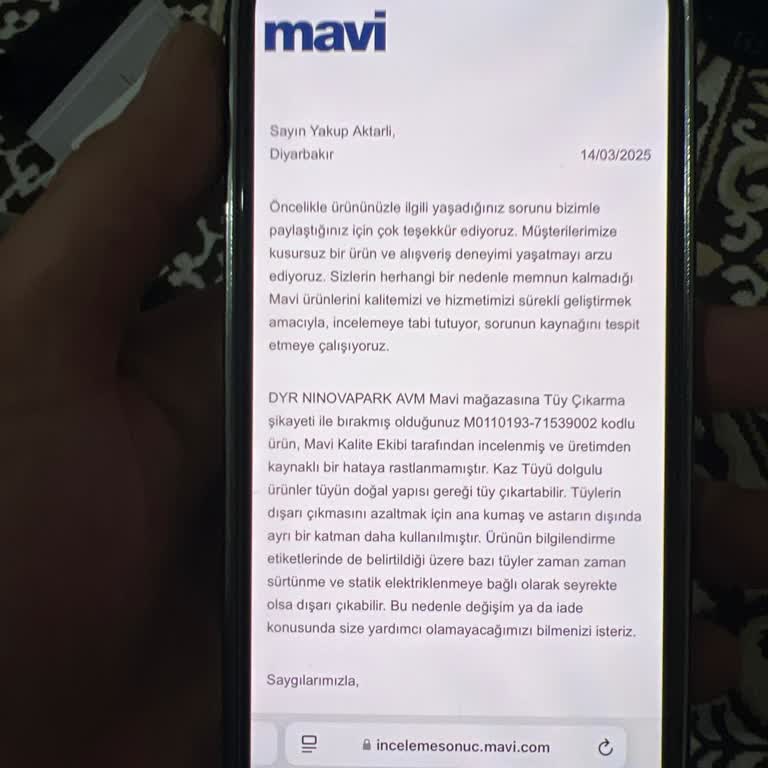 Kaz Tüyü Sorunu Yaşatan Mont