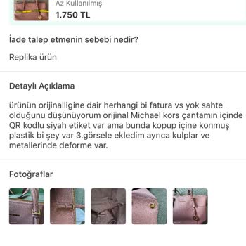 Orijinal Çantamın Haksız İadesi Ve Dolap Desteğin Yetersizliği