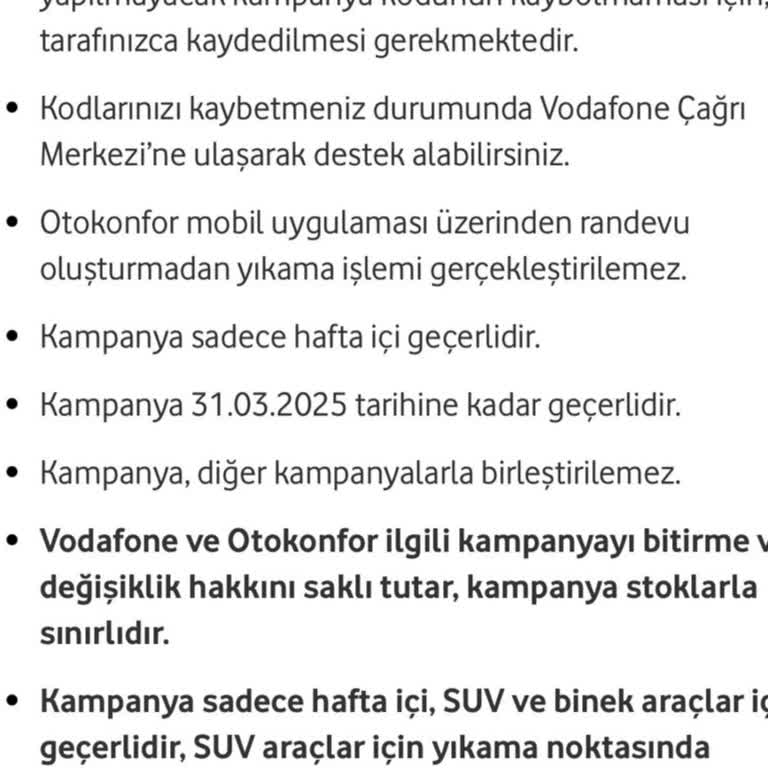 Vodafone Red Ayrıcalıkları Kampanya Sorunu