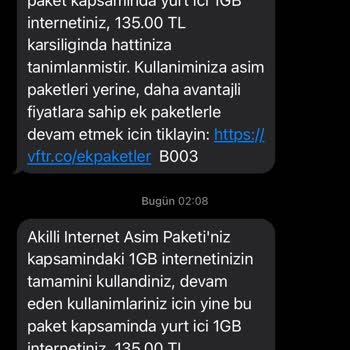 Hediye İnternetin Ardından Gelen Aşım Ücretleri