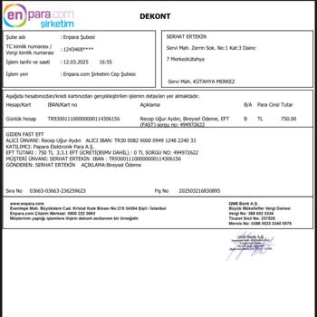 Enpara'dan Papara'ya Gönderilen Para Hesaba Geçmedi