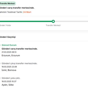 Aras Kargo Erzurum'da Takılan Siparişler