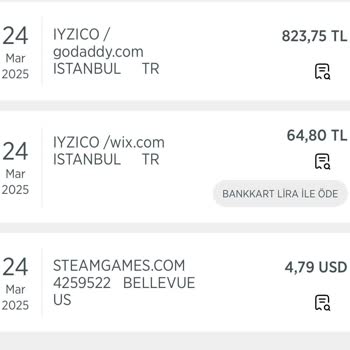 İzinsiz Ödemelerle Karşılaştım