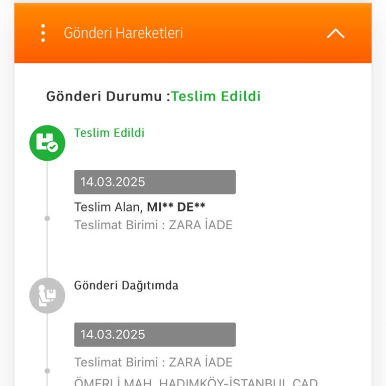 Zara'nın İade Sürecindeki Belirsizlik Ve Gecikme