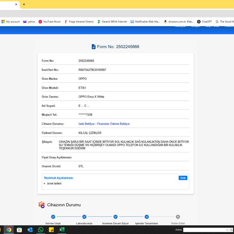 Oppo Enco X Kulaklıkta Garanti Sürecinde İletişim Sorunu